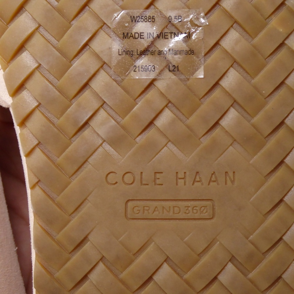 Cole Haan Mojave Womens Sandals Pink Woven Suede Slide 9.5M - Picture 7 of 8